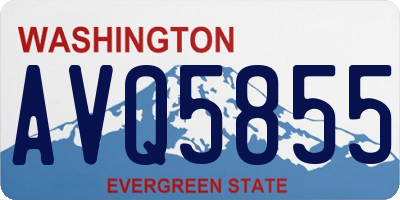 WA license plate AVQ5855