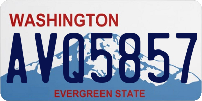 WA license plate AVQ5857