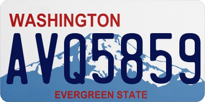 WA license plate AVQ5859