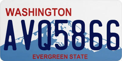 WA license plate AVQ5866
