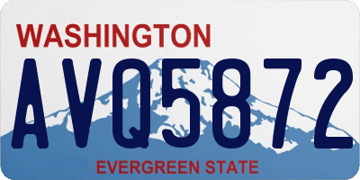 WA license plate AVQ5872