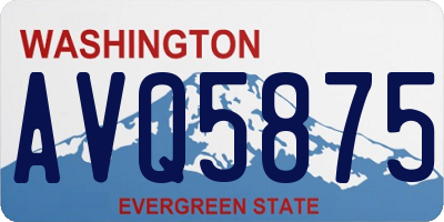 WA license plate AVQ5875