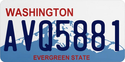 WA license plate AVQ5881