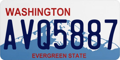 WA license plate AVQ5887