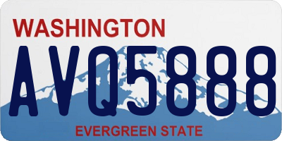 WA license plate AVQ5888