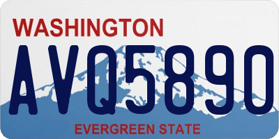 WA license plate AVQ5890