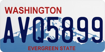 WA license plate AVQ5899