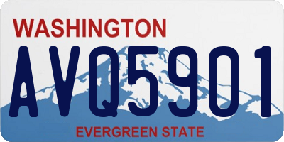 WA license plate AVQ5901
