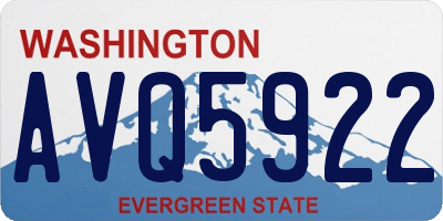 WA license plate AVQ5922