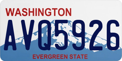 WA license plate AVQ5926