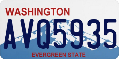 WA license plate AVQ5935