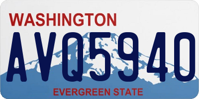 WA license plate AVQ5940