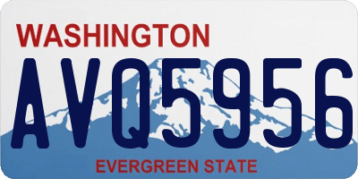 WA license plate AVQ5956