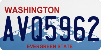 WA license plate AVQ5962