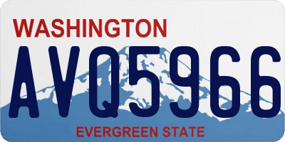 WA license plate AVQ5966