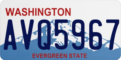 WA license plate AVQ5967