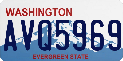 WA license plate AVQ5969