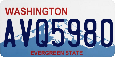 WA license plate AVQ5980