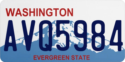 WA license plate AVQ5984