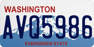 WA license plate AVQ5986