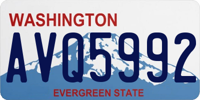 WA license plate AVQ5992