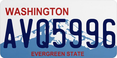 WA license plate AVQ5996