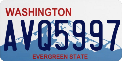 WA license plate AVQ5997