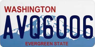 WA license plate AVQ6006