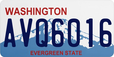 WA license plate AVQ6016