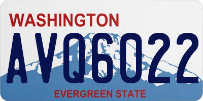 WA license plate AVQ6022