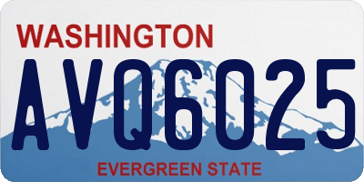 WA license plate AVQ6025