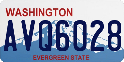 WA license plate AVQ6028