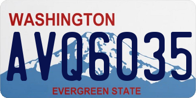 WA license plate AVQ6035