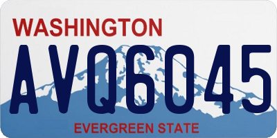 WA license plate AVQ6045
