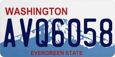 WA license plate AVQ6058