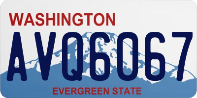 WA license plate AVQ6067