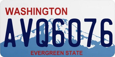 WA license plate AVQ6076