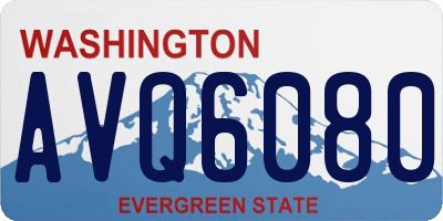 WA license plate AVQ6080