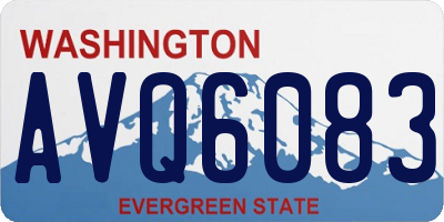 WA license plate AVQ6083