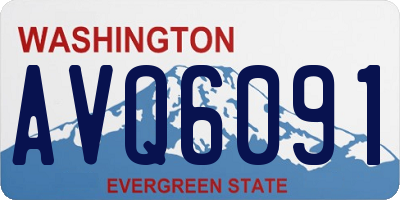 WA license plate AVQ6091
