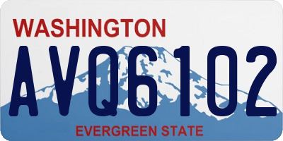 WA license plate AVQ6102