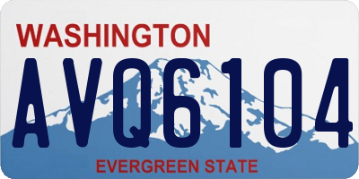 WA license plate AVQ6104