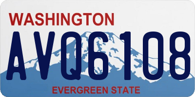 WA license plate AVQ6108