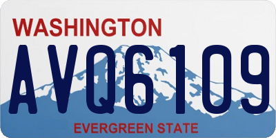 WA license plate AVQ6109