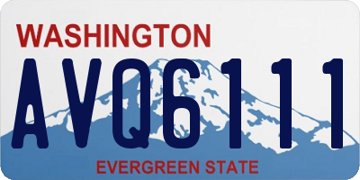 WA license plate AVQ6111