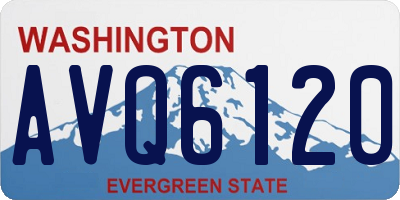 WA license plate AVQ6120
