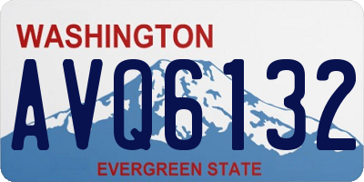 WA license plate AVQ6132