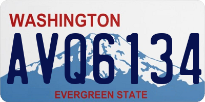 WA license plate AVQ6134
