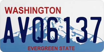 WA license plate AVQ6137