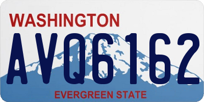 WA license plate AVQ6162